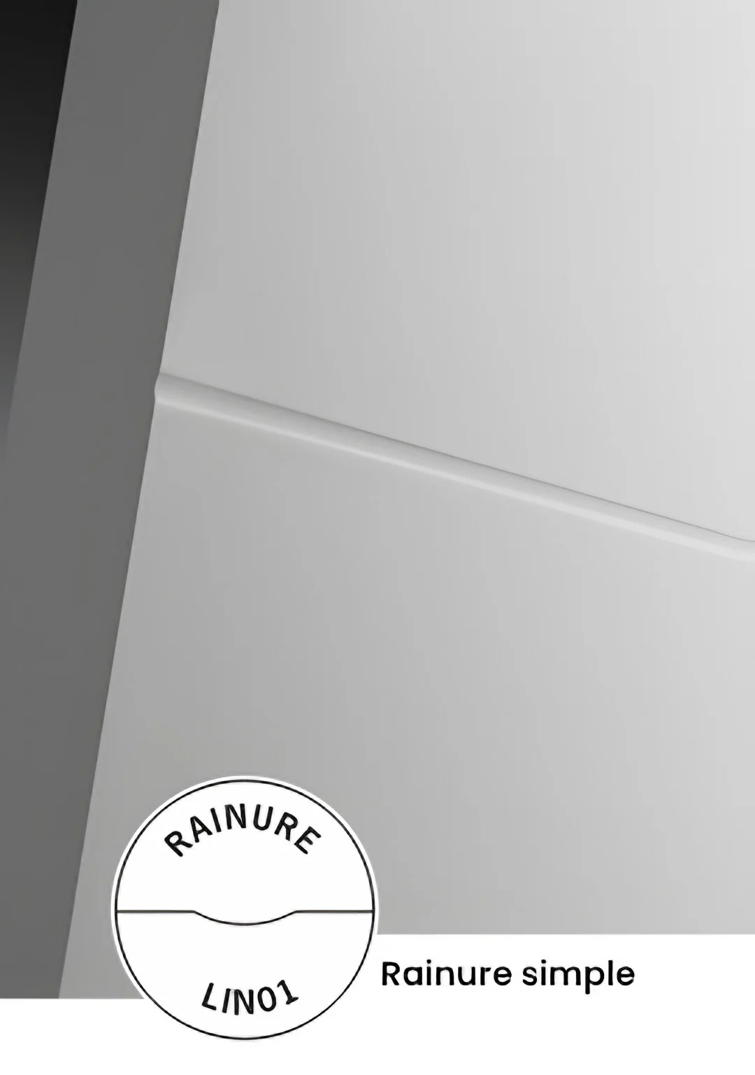 Quatre variantes de rainures